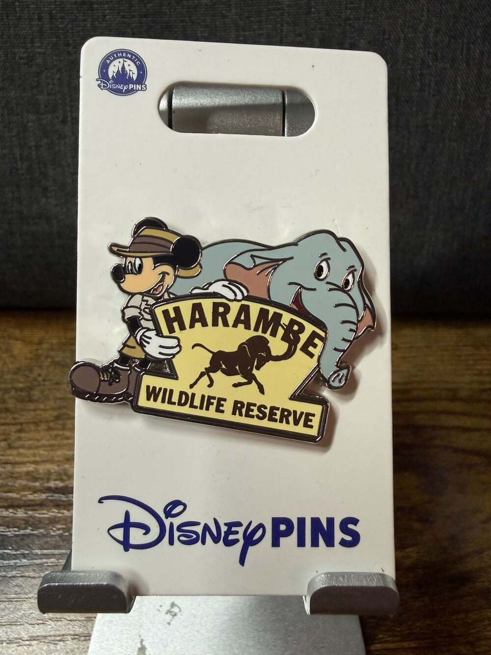 Disney Parks AK Harambe Wildlife Reserve Mickey Mouse Elephant Trading Pin